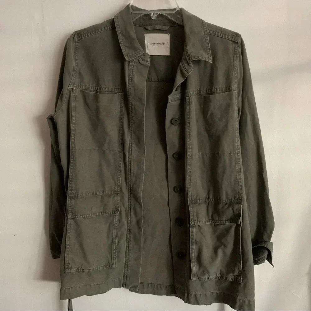 Lucky Brand Belted Workwear Utility Jacket Size Small - Picture 3 of 8